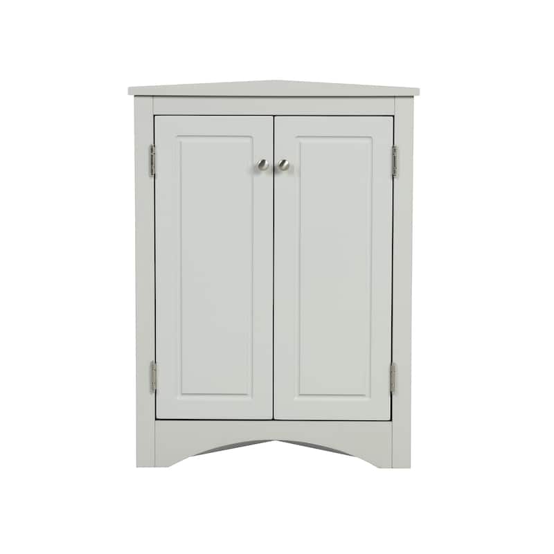 Roomfitters Triangle Bathroom Storage Cabinet with Adjustable Shelves Freestanding Floor Unit for Home or Kitchen