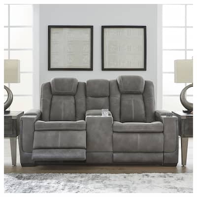 Next-Gen DuraPella Power Reclining Loveseat with Console and Adjustable Headrest - 75"W x 40"D x 43"H