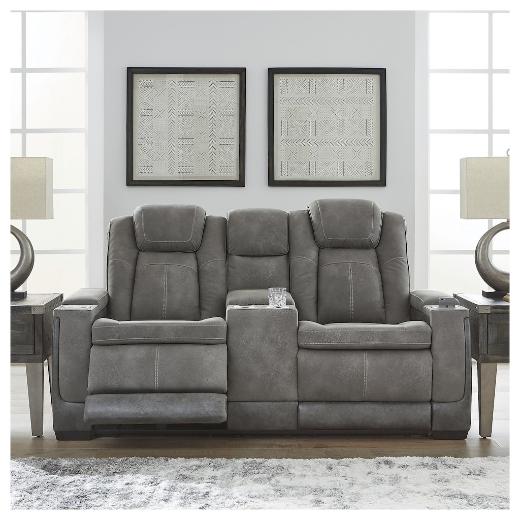 Next-Gen DuraPella Power Reclining Loveseat with Console and Adjustable Headrest - 75"W x 40"D x 43"H