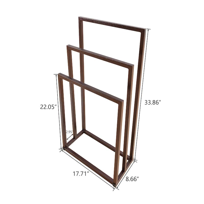 Metal Freestanding Towel Rack 3 Tiers Hand Towel Holder Organizer for Bathroom Accessories