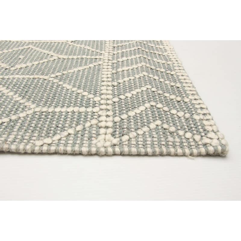 ECARPETGALLERY Braid weave Sienna Green Wool Rug - 5'11 x 8'11