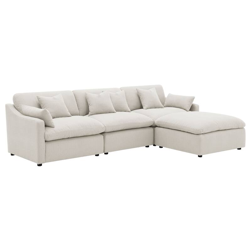 Hobson 4-piece Upholstered Modular Sectional Sofa - Ivory