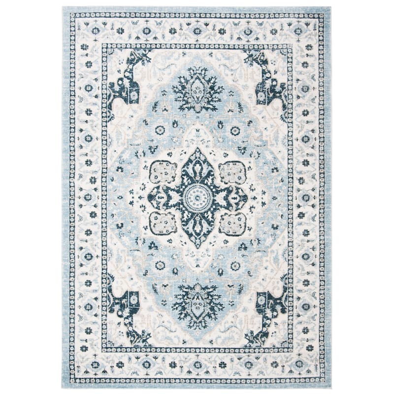 SAFAVIEH Isabella Vergilia Traditional Oriental Rug - Light Blue/Cream - 5' 3" x 7' 6"