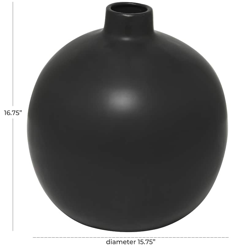 Ceramic Matte Decorative Vase - Black or White - Roche River Decor