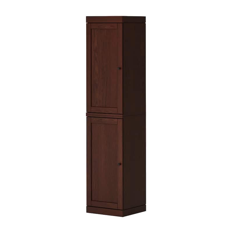 Palace Imports Premium 100% Solid European Oak Hardwood Modular Dining Room Cabinet with Shaker Doors - 16" Wide, 71.5" Tall