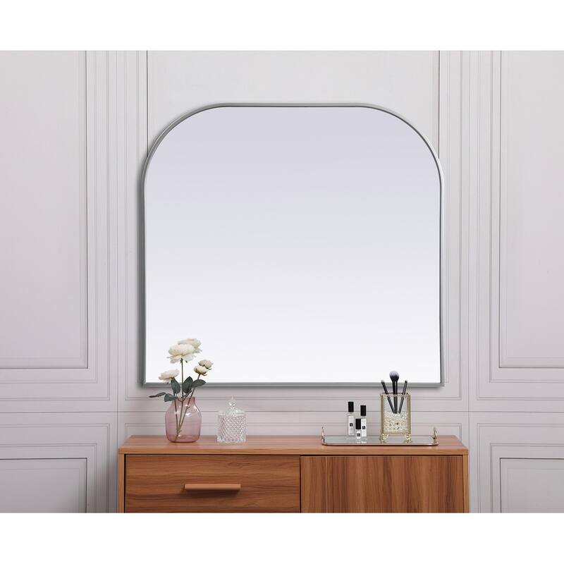 Indigo Home Metal Frame Arch Mirror 40x38 Inch