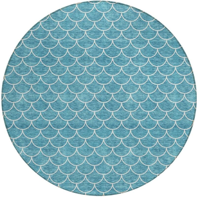 HomeRoots Geometric Transitional Rectangle Outdoor Rug