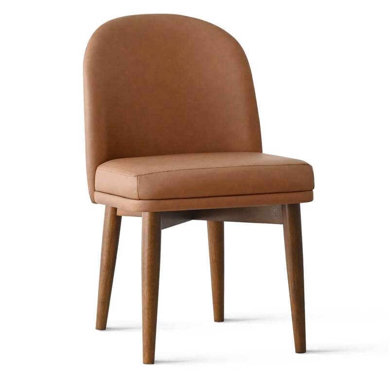 Modern Parsons Dining Chairs with Solid Wood Legs