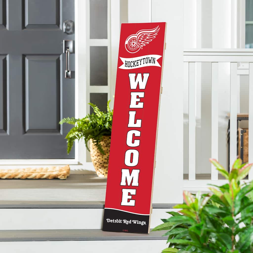 47" Porch Leaner Welcome Wall Sign, Detroit Red Wings