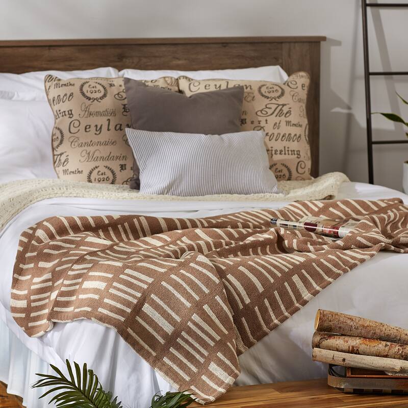 DII Dusty Lilac Urban Jacquard Throw