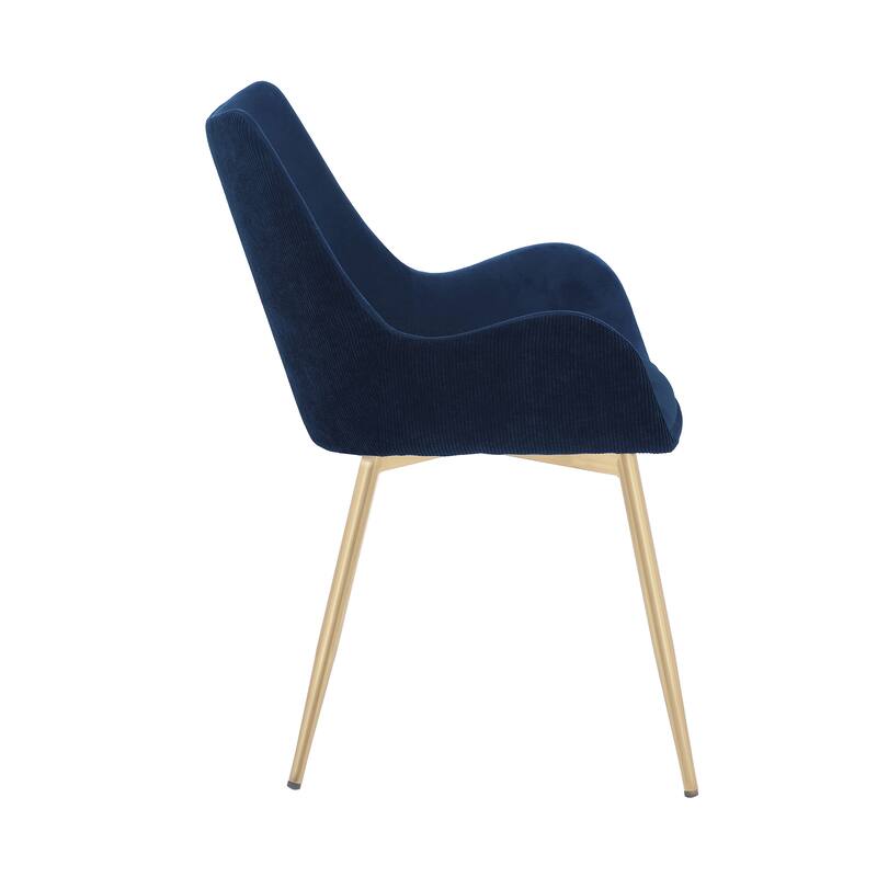 Avery Upholstered Dining Chair with Gold Legs