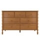 preview thumbnail 15 of 33, Max & Lily Jenny Lind 7-drawer Wood Spindle Leg Horizontal Dresser