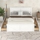 preview thumbnail 3 of 5, Queen Size Wooden Platform Bed with Four Storage Drawers and Support Legs