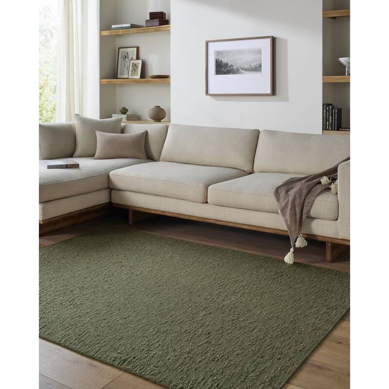 Livabliss Lush Farmhouse Area Rug - Olive - 2' x 3'