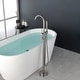 preview thumbnail 21 of 54, Freestanding Double Handle Clawfoot Tub Faucet - 8" x 47"