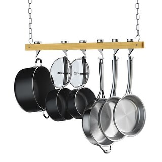 Ceiling Mounted Wooden Pot Rack - 1.5