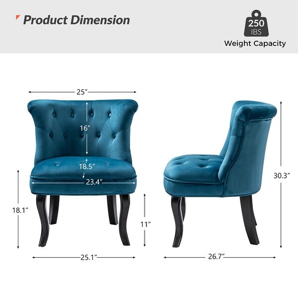 Christi Vibrant Tufted Velvet Upholstered Accent Chairs Set of 2 by HULALA HOME On Sale Bed Bath Beyond 30563255