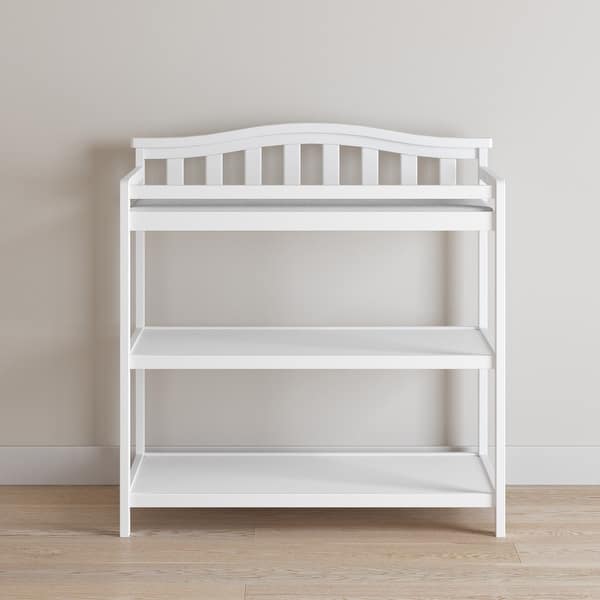 slide 2 of 28, Child Craft Arch Top Baby Changing Table Matte White