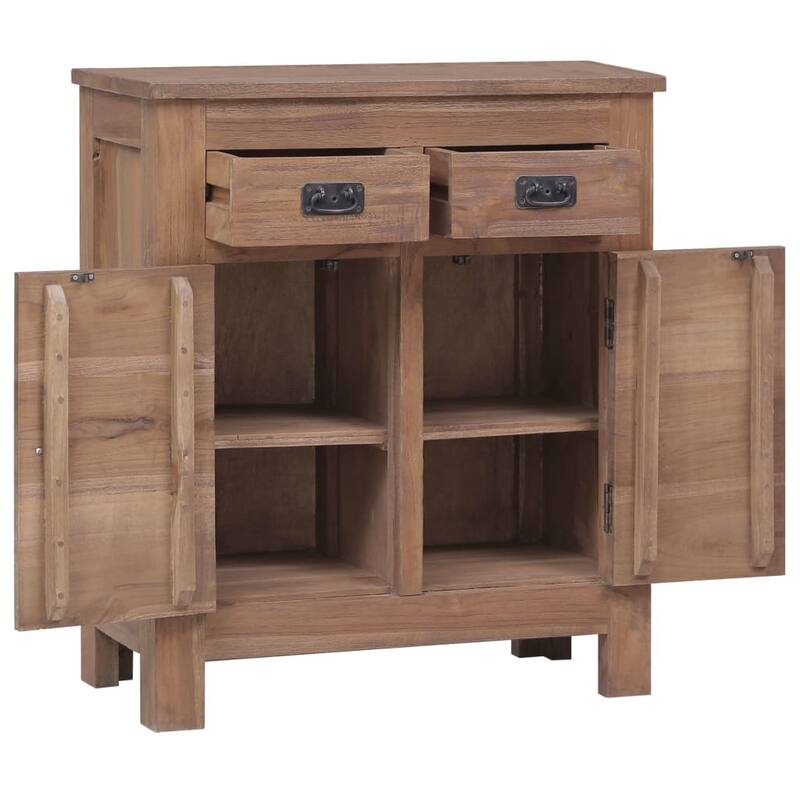 vidaXL Sideboard 25.6"x11.8"x29.5" Solid Teak Wood