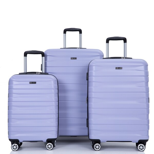 3 Piece Luggage Sets PC Lightweight & Durable Expandable Suitcase