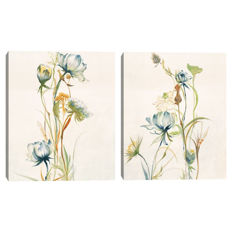 Late Summer Wildflowers I-II Canvas Art Prints