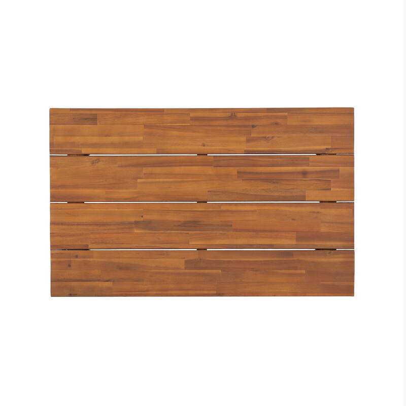 Christopher Knight Home - Haven Mid-Century 2-Piece Acacia Wood Patio Loveseat Set