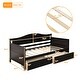 preview thumbnail 4 of 84, Arched Backrest Daybed Wood Slat Support Sofa Bed with 2 Drawers or Trundle Bed, Classic Twin Daybed Frame