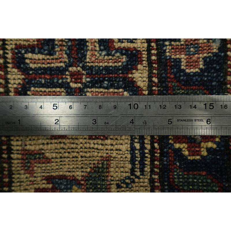 Hand Knotted Oriental 100% Wool Carpet Traditional Geometric Red Super Kazak Area Rug - 5' 7'' X 3' 9''