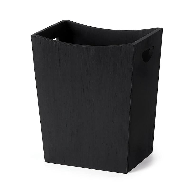 Wood Trash Can, Rustic Farmhouse Style Wastebasket Bin