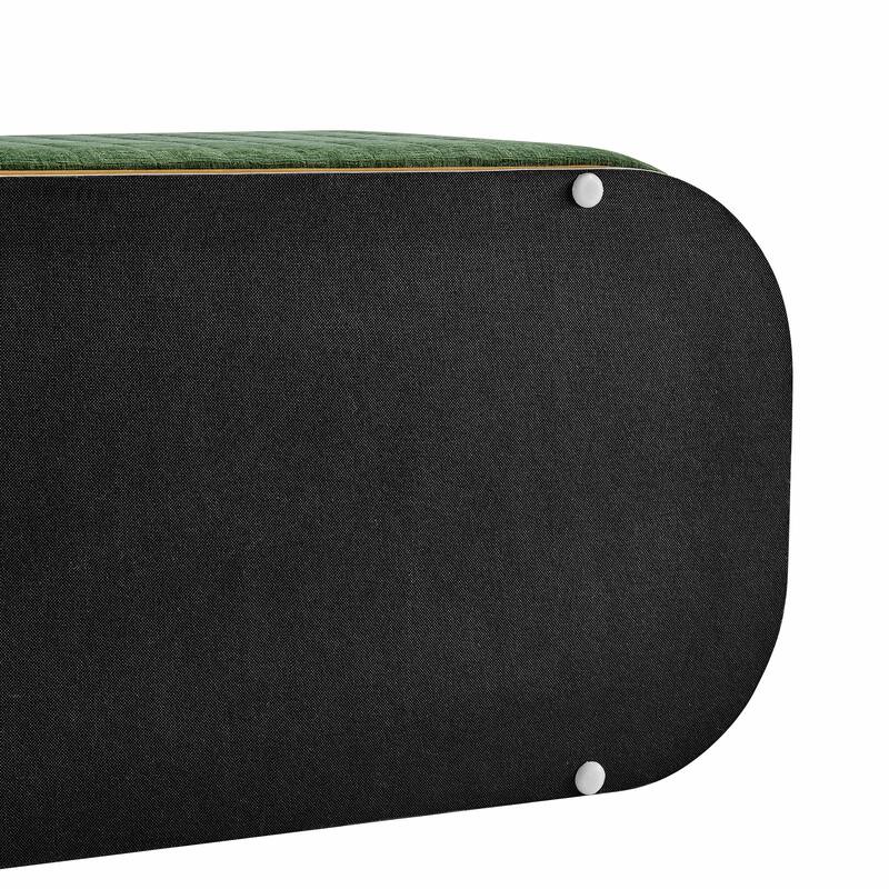 NPD Furniture Clinton Chenille Storage Bench