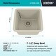 preview thumbnail 3 of 5, 15 Inch Lexicon Platinum Quartz Composite Drop-in Undermount Single Bowl Galaxy Beige Kitchen Sink LP-1515-B-SO - 15x15