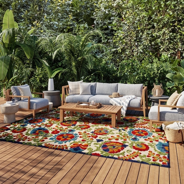 Nourison Aloha Indoor/Outdoor Floral Area Rug - On Sale - Bed Bath