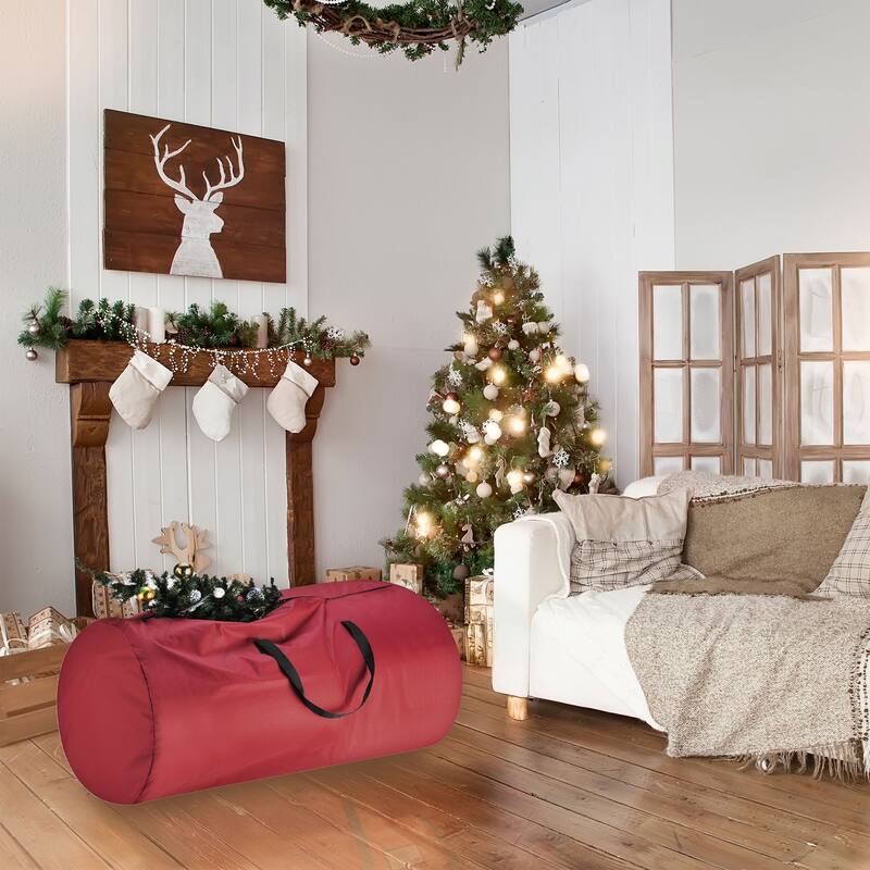 Christmas Tree Storage Bag - Zippered Canvas Sack Fits 12-Foot Artificial Trees by Tiny Tim Totes