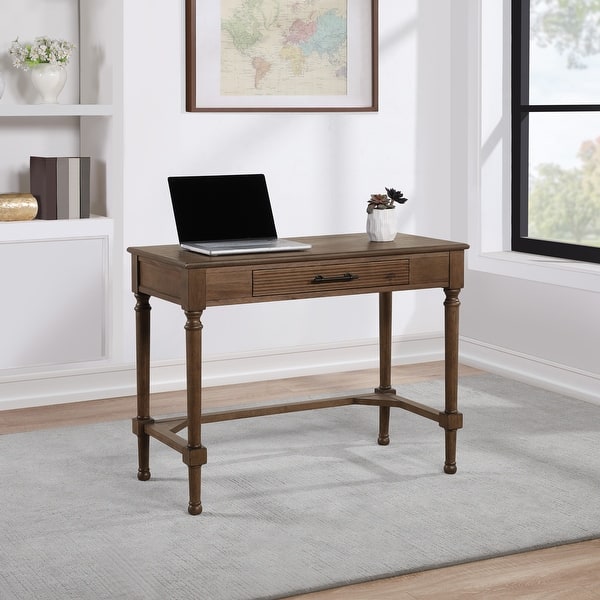 slide 2 of 12, Beacon 40" Writing Desk Brown Oak