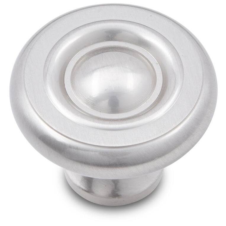 RK International CK 4244 Small Plain 1-1/4" Mushroom Cabinet Knob - Satin Nickel