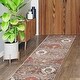 preview thumbnail 104 of 125, Miranda Haus Oriental Traditional Floral Damask Indoor Area Rug 2'7" X 10' - Rust