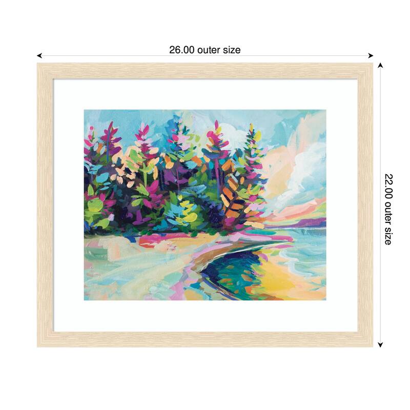 Kate and Laurel Framed Art Saturday In Door County by Rachel Christopoulous