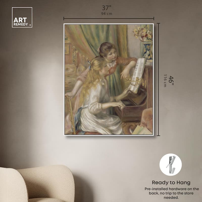 Young Girls at the Piano Canvas by Art Remedy