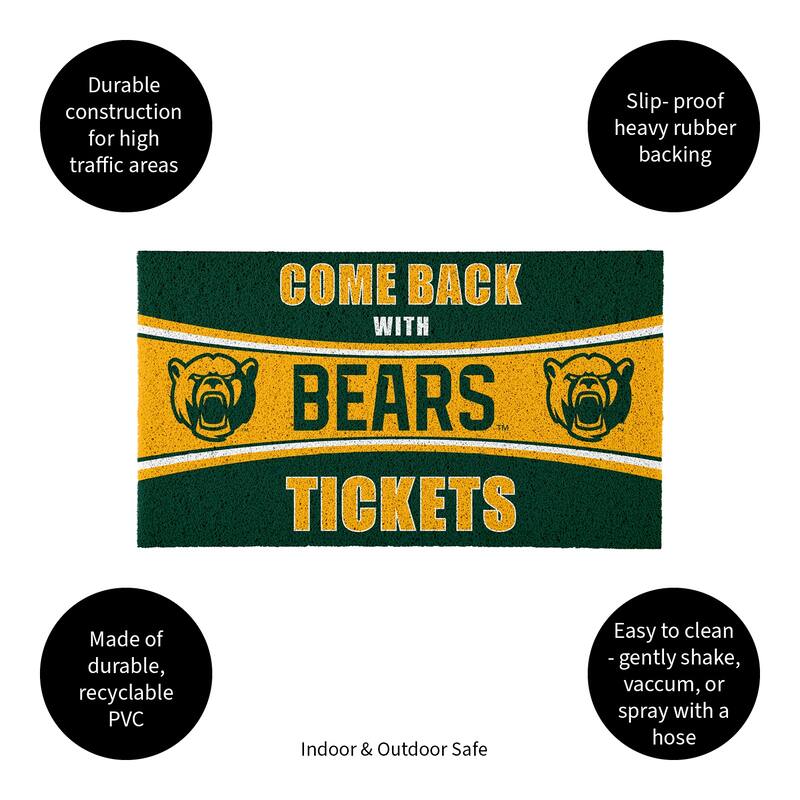 Baylor University 28 in. x 16 in. PVC "Come Back With Tickets" Trapper Door Mat