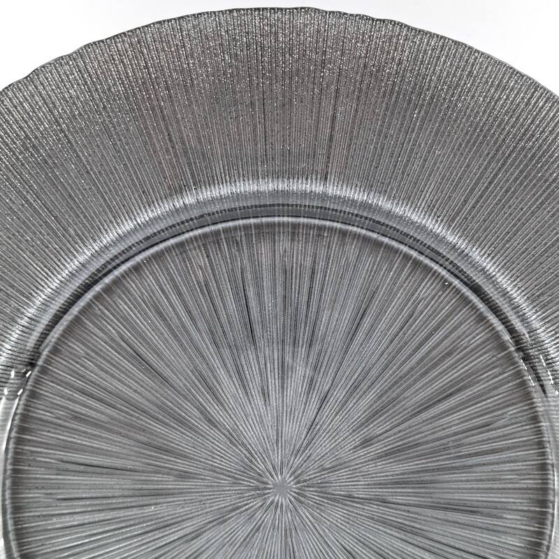 Ritz Glitter Graphite Charger Plate - 13"