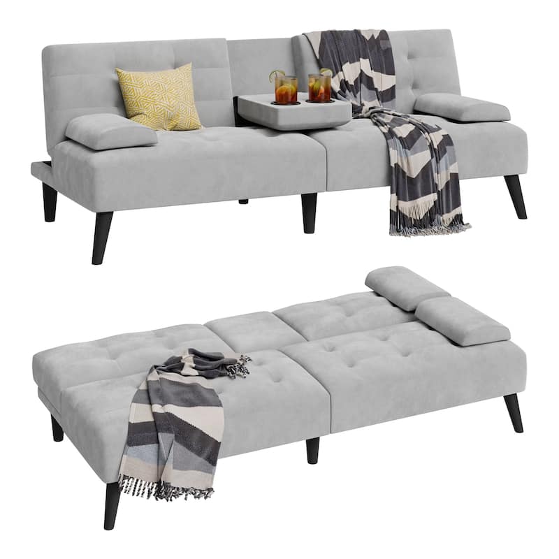 Futzca 64" Small Loveseat, 3 in 1 Cute Convertible Sofa Bed
