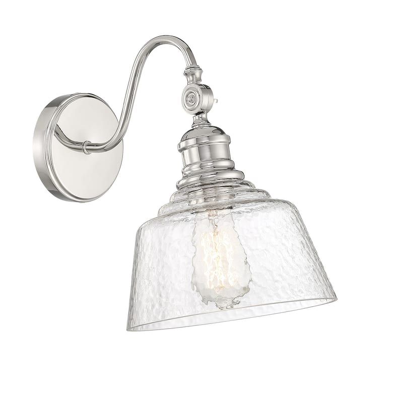 Bellevue SH99143 12" Tall Wall Sconce with a patterned glass dome