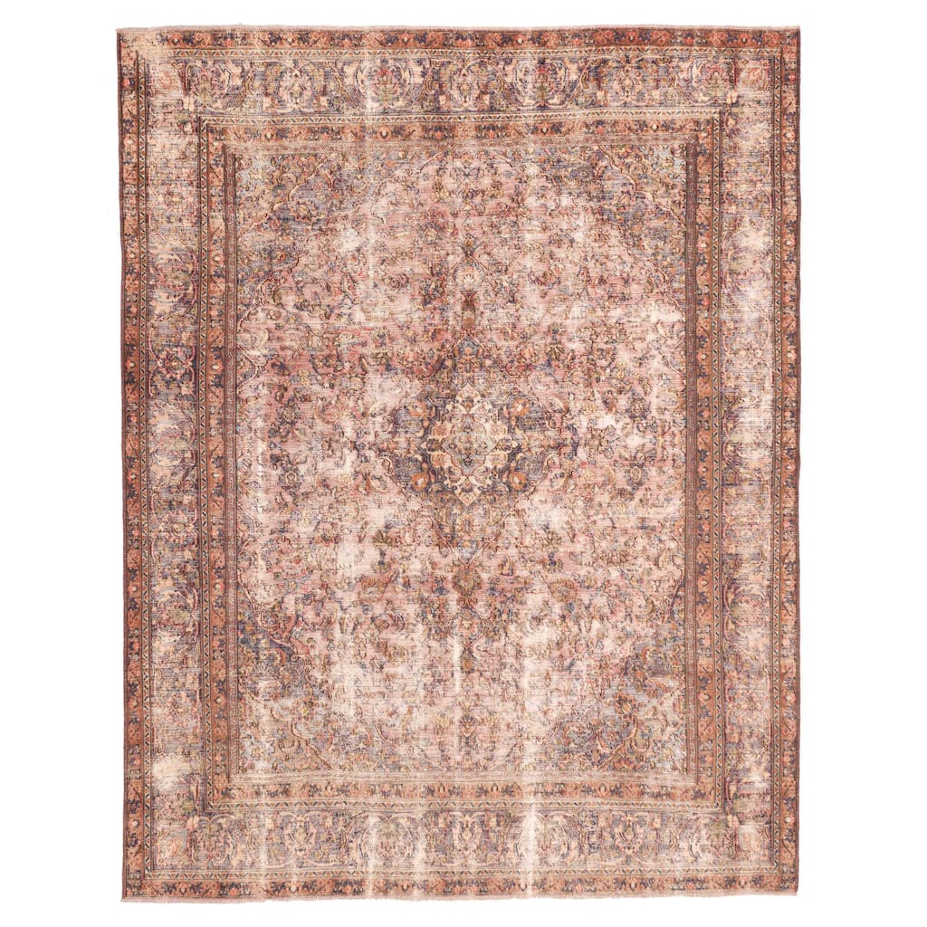 ECARPETGALLERY Hand-knotted Antalya Vintage Red Wool Rug - 9'5 x 12'1