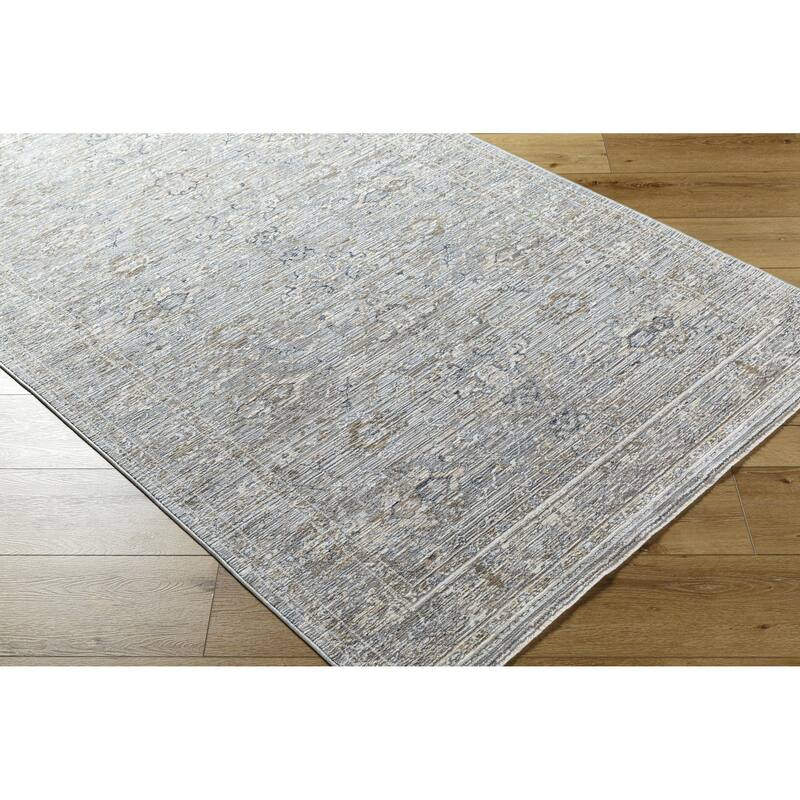 Tyrek Traditional Border Fringed Area Rug