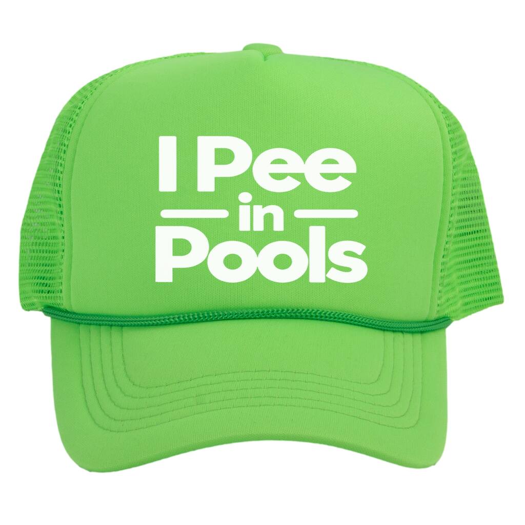 I Pee In The Pools Hat - Funny Trucker Hats For Men Women Silly Hats