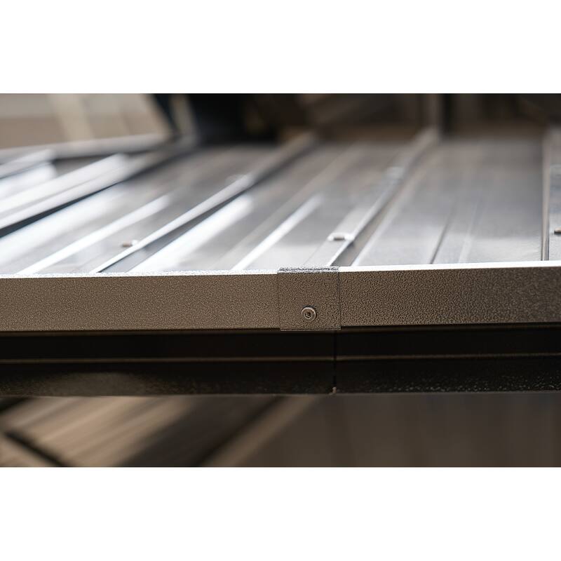 10x10FT Aluminum Permanent Hardtop Gazebo with Steel Canopy for Outdoor Patio, Garden, Backyard