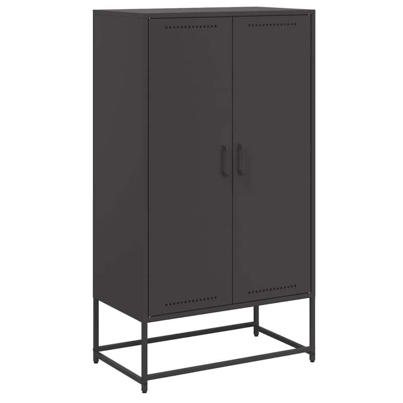 vidaXL Highboard Storage Side Cabinet Cupboard Living Room Furniture Steel - 27.0 x 27.0 x 48.6
