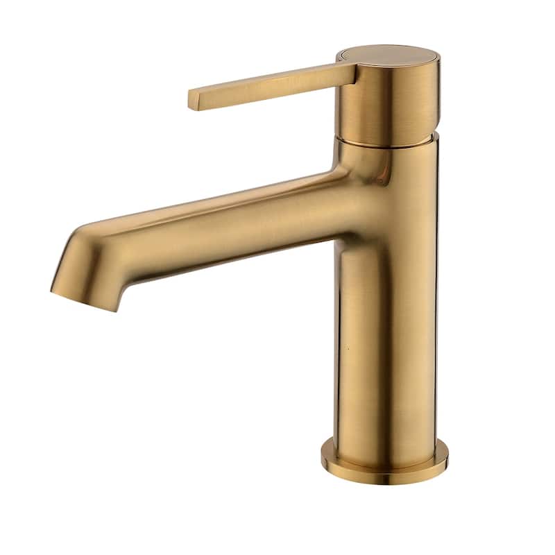 Bathroom Deck Mount Single Handle Sink Faucet - Golden