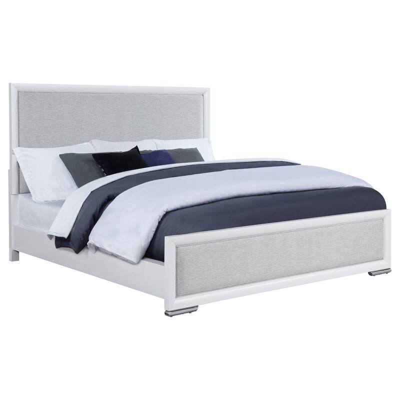 Gracemont 57-inch Panel Bed Grey and White