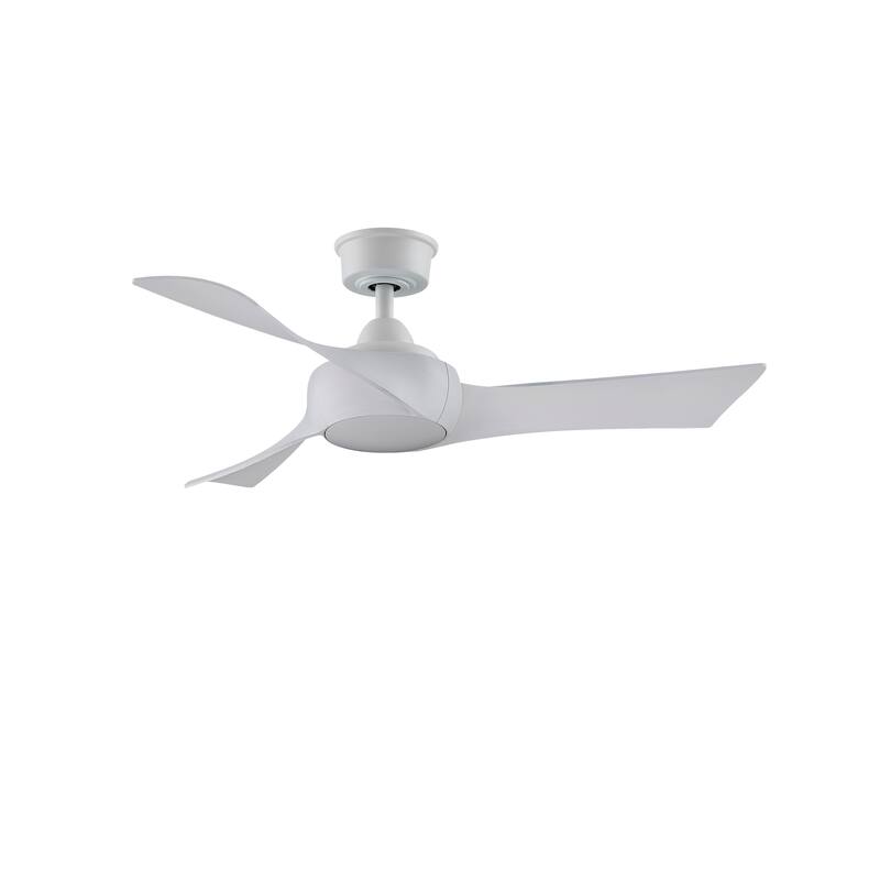 Fanimation Wrap Custom Indoor/Outdoor Ceiling Fan 44 inch Blades - Set of 3 - Matte White - Matte White - 44 Inches